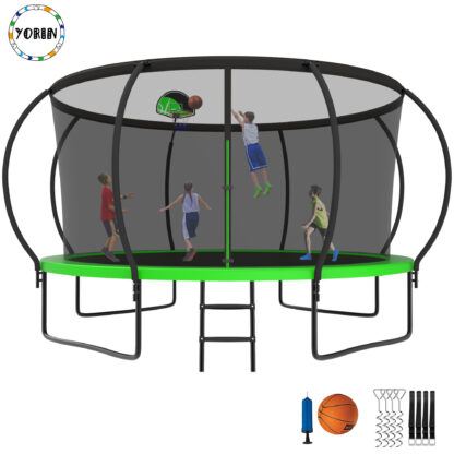 YORIN Trampoline, 14FT Trampoline for Adults and Kids, ASTM Approved 1400LBS Trampoline