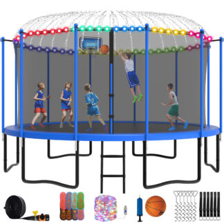 YORIN Trampoline with Enclosure Net, 1500LBS 15FT Trampoline for 7-8 Kids