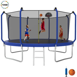 YORIN Trampoline, 12FT 8FT 10FT 14FT Trampoline for 2-3 Kids
