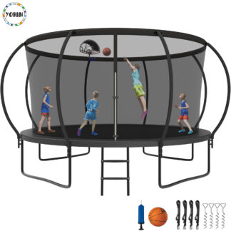 YORIN Trampoline for 7-8 Kids, 14 FT Trampoline for Adults with Enclosure Net