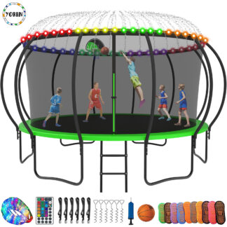 YORIN Trampoline for 8-9 Kids, 15 FT Trampoline for Adults with Enclosure Net