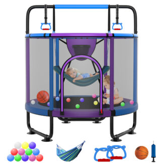 YORIN Trampoline for Kids, 60'' Mini Trampoline for Toddlers with Swing