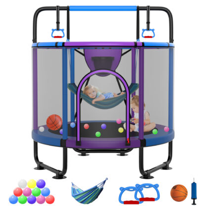 YORIN Trampoline for Kids, 60'' Mini Trampoline for Toddlers with Swing