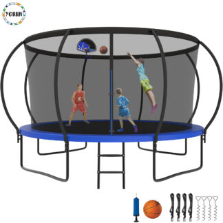 YORIN Trampoline, 12FT Trampoline with Enclosure Net