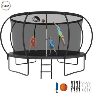 YORIN Trampoline, 12FT Trampoline with Enclosure Net